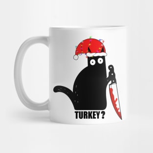 Christmas Turkey Cat Mug